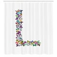 thumbnail image 3 of Ambesonne Letter L Shower Curtain, Vibrant Colored Animal, 69"Wx75"L, Multicolor, 3 of 3