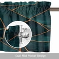 thumbnail image 6 of Geometric Pattern Valance Curtain Dark Green Triangle Collage Art Window Valances Rod Pocket Short Curtains Window Treatments for Kitchen Bedroom Bathroom Laundry 42" x 12", 6 of 9