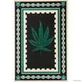 thumbnail image 3 of Allstar Black/ Green Woven Marijuana Leaf Printed Rug (5' 2" X 7' 1") - 5'2 x 7'1, 3 of 5
