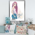 thumbnail image 3 of Designart 'Trendy Fashion Woman I' Children's Art Framed Art Print, 3 of 4