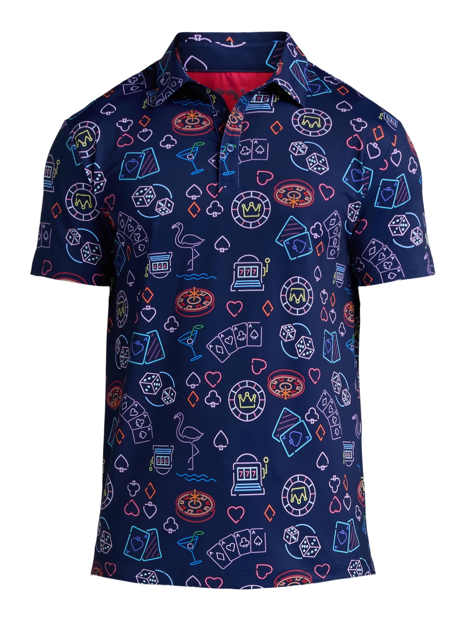 Birdie Bound Men's Novelty Print Golf Polo Shirt, Sizes S-3XL