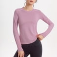 thumbnail image 2 of Long Sleeve Shirts for Women, Workout Shirts for Women Long Sleeve, Workout Tops for Women, Quick Dry Gym Athletic Tops，Seamless Yoga Shirts, 2 of 9