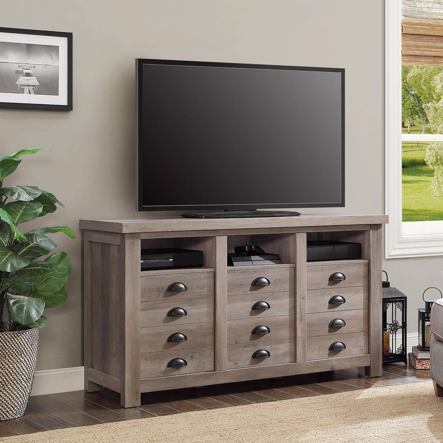 Better Homes And Gardens Granary Modern Farmhouse Tv Furniture Clic Farmhouse Style With A Modern Twist The Better Homes And Gardens Granary Printers Tv Cabinet Is Full Of Rustic Charm