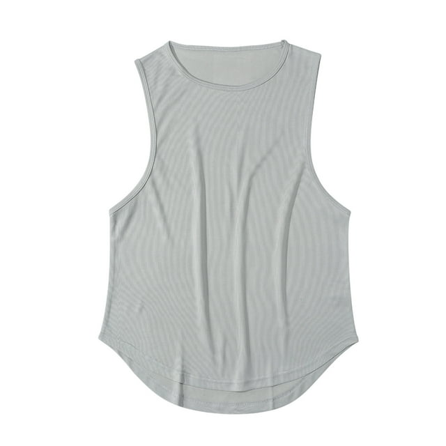 Besolor Mens Workout Tank Tops Breathable Summer Quick Dry Fitness Gym Muscle Basic Sleeveless Shirt