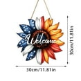 thumbnail image 3 of Fwttom 4Th of July Decorations, Independence Day Sunflower Pendant with Star and Stripe for Porch Decor, 3 of 8
