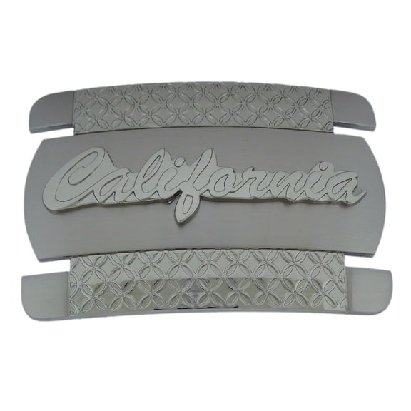Golden State of California Belt Buckle Silver Chrome Finished Metal