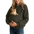 thumbnail image 5 of COMVALUE Cat Pouch Hoodie Pet Carrier Hoodies Women Oversized Kangaroo Pocket Lightweight Sweatshirts for Carriering Dogs (Dark Gray, XXL), 5 of 6