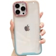 thumbnail image 7 of Compatible with iPhone Case,Gradient Colorful Frame Edge Border Electro Plated Metal Camera Lens Protective Clear Soft Shockproof Cover Phone Case (Purple,iPhone 12 Pro Max), 7 of 7