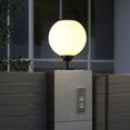 thumbnail image 4 of Lámpara de columna solar Lámpara de jardín exterior Lámpara de columna impermeable para valla Lámpara de puerta de villa Lámpara de balcón exterior con bola redonda, 4 of 5