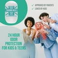 thumbnail image 7 of Fresh Kidz Roll On Deodorant for Kids and Teens - Baking Soda and Aluminum-free 24 Hour Protection for Sensitive Skin - Unscented "Green" 1.86 fl.oz., 7 of 7