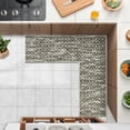 thumbnail image 5 of MeyJey Corner Kitchen Rug, 1 Piece Anti-Slip L Shape Kitchen Mat for Floor, Absorbent Runner in Front of Sink, Washable Floor Rugs for Home,Kitchen(Brown-L,24”x 71”x 71”), 5 of 8