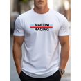 thumbnail image 1 of Martini T-Shirt Homme Imprimé Géométrique - Coupe Régulière, Décontracté, Col Rond, Légèrement Extensible, Idéal pour Activités Extérieures d'Été, 1 of 8