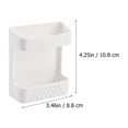 thumbnail image 2 of LEORX Storage Shelf Wall Hung Storage Rack White ABS 3pcs, 2 of 8