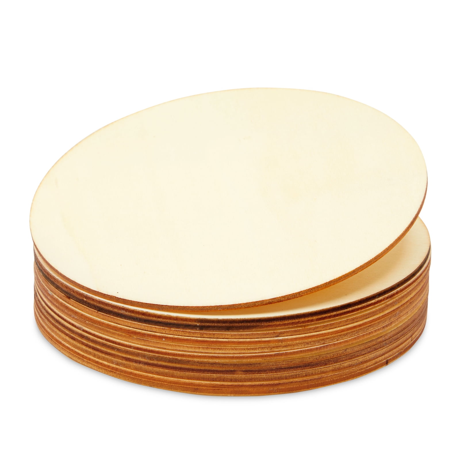 12 Pack Unfinished Wooden Circles for Crafts, Engraving, 6 in
