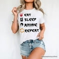 thumbnail image 5 of Eat Sleep Anime Repeat T-Shirt, Funny White Tee For Anime Lover, 5 of 6
