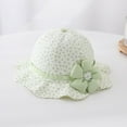 thumbnail image 3 of LNMQLPDBS Girls Summer Hats for Kids Flower Printed Sun Protection Ruffle Shade Hat with Big Flower Fisherman Hat Infant Floppy Hat One Year Old Girl Birthday Gifts Outdoor Holiday Tourism Sun Hat, 3 of 4