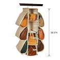 thumbnail image 2 of LONGTEAM-monedero colgante, organizador de bolsos, artículos para el hogar, no tejido, 10 bolsillos, bolsa de almacenamiento para armario colgante, 2 of 5