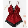 thumbnail image 2 of Gibobby Lencería para sexo Ropa de dormir Lencería Sexy Empalme Bodydoll Encaje Body Chica V-cuello Mujeres Íntimos(Rojo, M), 2 of 4