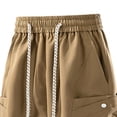 thumbnail image 5 of IhhxPro Big and Tall Men's Running Shorts Drawstring Cargo with Elastic Waist and Multi-Pockets Quick-Dry Athletic Lightweight Breathable Loose Fit for Gym Training Jogging Summer M-4XL, 5 of 6