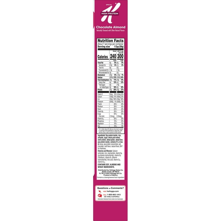 Special K High Protein Cereal Nutrition Facts Online Deals library