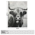 thumbnail image 4 of Orinice Long Horn Cow Warm Lightweight Blanket Soft Fleece Blankets for All Seasons - Decorative Throw Blanket for Living Rooms, Sofa, and Bed 50x60in, 4 of 6