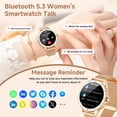 thumbnail image 3 of Joautrial Smart Watch, 1.27” Smartwatch with Bluetooth Call/Answer/Message Reminder, 100 Sport Modes, Fitness Tracker Watch Fits for Android & Iphone, Perfect Gift, Gold, 3 of 8
