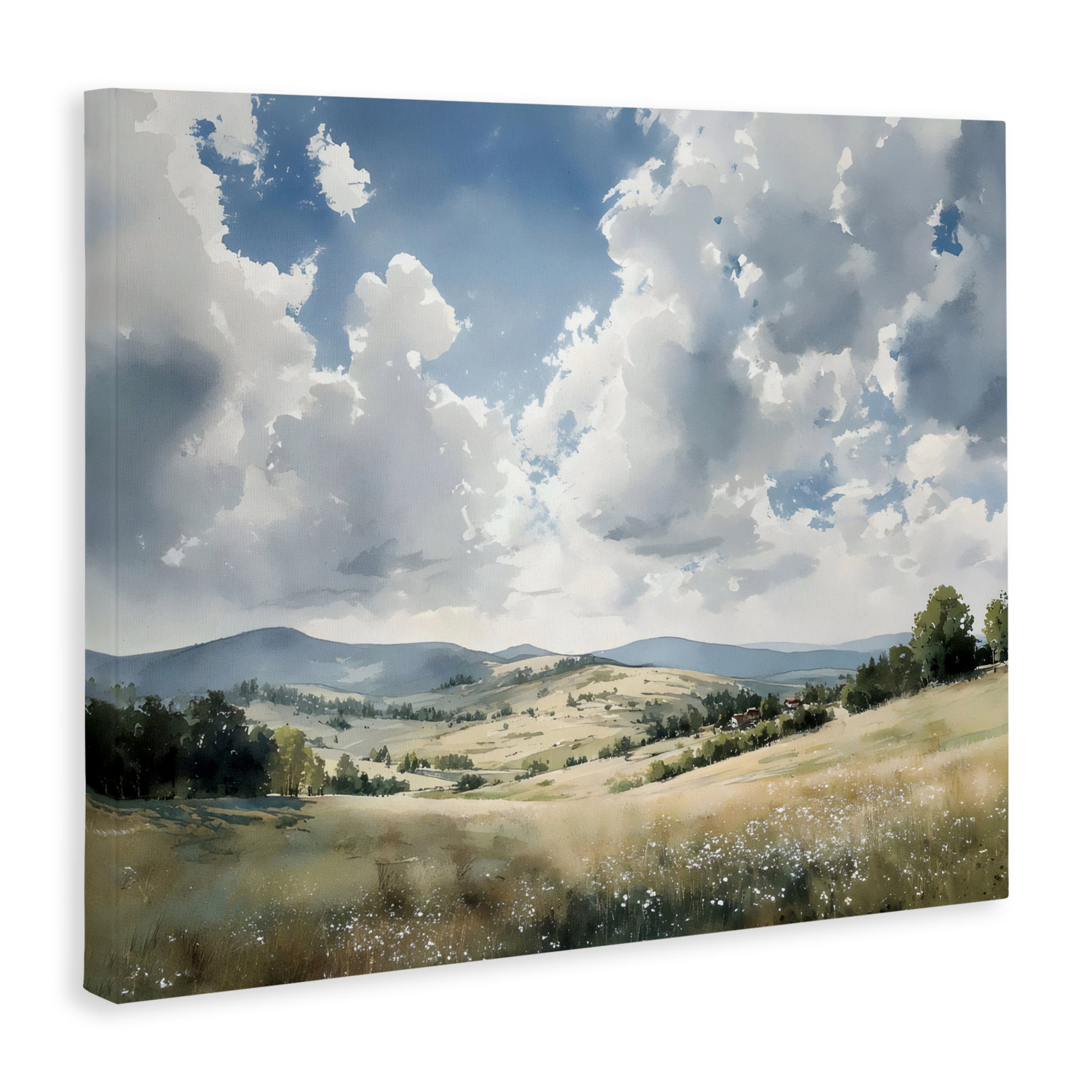 Stupell Industries Cloudy Hills Meadow Canvas Wall Art, design by Franklyn Gregory