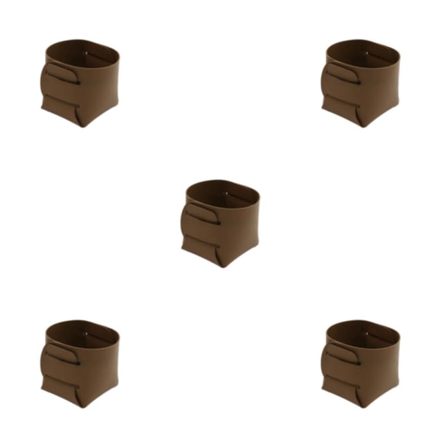 Portalápices de cuero Inteprter DIY 9*9*10 CM marrón