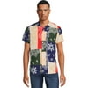 Rocawear Men’s Printed Button Front Shirt with Short Sleeves