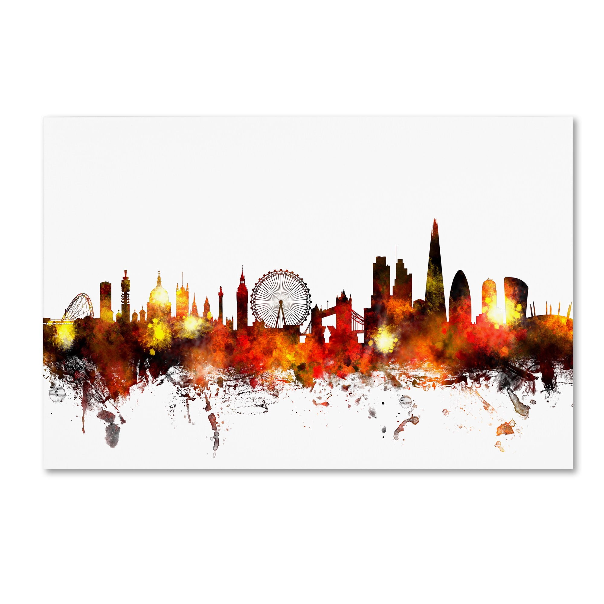 Trademark Fine Art "London England Skyline II" Canvas Art by Michael Tompsett