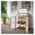 Cold Frame Greenhouse, Portable Wood Greenhouse with Transparent