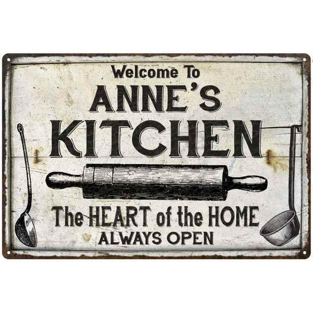 Anne S Kitchen Farmhouse Sign 8 X 12 High Gloss Metal 208120033088 Walmart Com Walmart Com