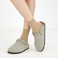 thumbnail image 2 of Ecetana Women's Mules & Clogs Suede Closed Toe Sandals Slip On Flats Sandals with Hook Loop, 2 of 5