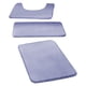 thumbnail image 3 of Alfombra de baño de 3 piezas de poliéster antideslizante para salas de estar, baños y spas. violeta claro, 3 of 7
