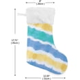 thumbnail image 2 of Coolnut Christmas Stockings Tie Dye Stripes , 1 Pack 17.7" Xmas Fireplace Santa Socks Christmas Tree Hanging Stockings Decoration for Christmas Holiday Xmas Gift, 2 of 6