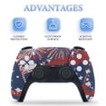 thumbnail image 4 of Skin Sticker for PS5 Slim Standard Disc Digital Edition Console and Controllers Decals for Playstation 5 (4th of July,PS5 Disc Edition), 4 of 5