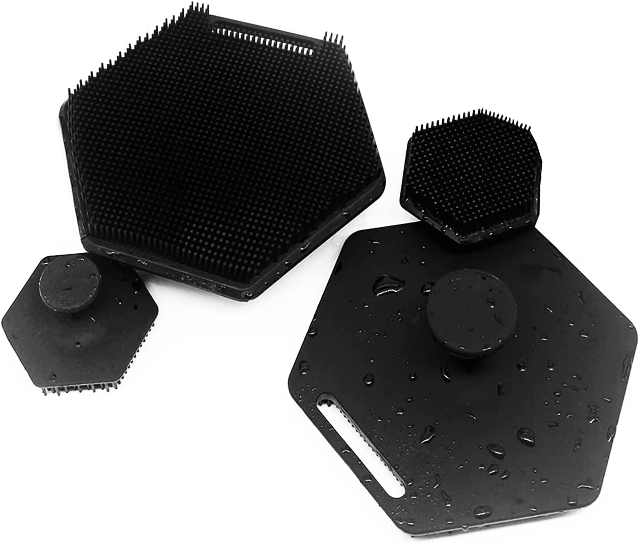 Silicone Shower Brush & Face Scrubber, Body Bath Brushes with Soft