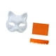 thumbnail image 5 of Kit de máscara de gato DIY, suministros para fiestas, manualidades, máscara de gato en blanco para disfraces de carnaval Naranja, 5 of 9