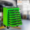 thumbnail image 2 of Seizeen Rolling Tool Box, Tool Storage Cabinet with 7 Drawers, Lockable Tool Box Organizer On Wheels Large Capacity for Garage Workshop Warehouse, Green, 2 of 11