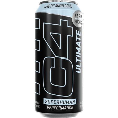 C4 Ultimate + Arctic Snow Cone + Energy Drink + Pump + Performance + 16 oz, Single Can