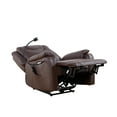 thumbnail image 5 of MAYEERTY Zero Gravity Recliner Chair with Air Massage, Heating, Phone Holder and Lift Assist, Faux Leather Brown, 5 of 7