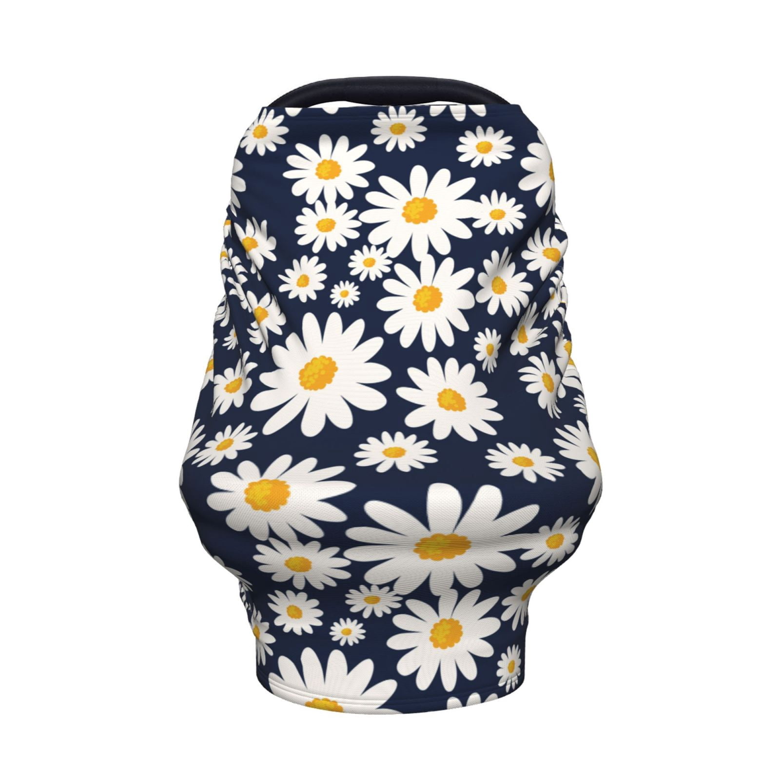 Fotbe Daisy Floral Pattern Car Seat Covers for Babies, Nursing Breastfeeding Cover Infant Carseat Canopy, Soft Stretchy Carrier Cover