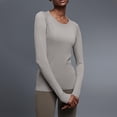 thumbnail image 4 of Neewe Seamless Long Sleeve Shirts for Women Waist Length - Workout Athletic Running Gym Yoga Tops Crewneck Breathable, 4 of 9