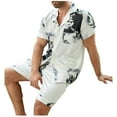 thumbnail image 3 of Dovford Men's 100% Silk Pajamas Set Short Sleeve Fashion Print Sleepwear 2PC Luxury Silk Sleepwear Button-Down PJ Set 2024, 3 of 6