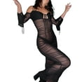 thumbnail image 6 of Coduop Women Mesh Sheer Bikini Cover Ups See Through Sleeveless Bodycon Cami Dress, 6 of 9