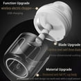 thumbnail image 4 of Electric Mini Food Chopper 250ml USB Rechargeable Portable Garlic Vegetable Slicer with Stainless Steel Blade White, 4 of 7