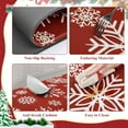 thumbnail image 4 of Christmas Kitchen Rugs Set of 2 Anti-Fatigue Kitchen Mats Cushioned Red Christmas Kitchen Rugs White Snow Farmhouse Kitchen Mats and Rugs for Xmas 17x27.5+17x47, Snowflakes, 4 of 6