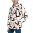 thumbnail image 2 of Kdxio Christmas Plaid Moose Pattern Boys Athletic Unisex Boys Girls Hoodie with Pocket Sweatshirts-Medium, 2 of 6