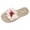 Beige, variant on Dakaela Flower Flat Sandals for Women Comfortable Summer Beach Walking Slippers Arch Support Open Toe Casual Slip on Slides Beige 6.5