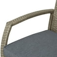 thumbnail image 6 of Outsunny 3 PCS Rattan Wicker Bar Set with Wood Grain Top Table and 2 Bar Stools for Outdoor, Patio, Poolside, Garden, gray, 6 of 9